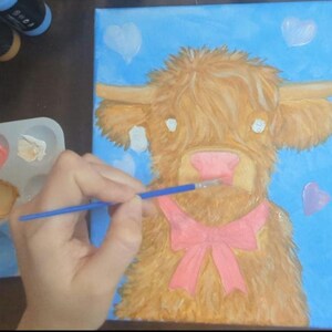 Highland Cow Paint Kit, DIY Art, Screen-Free Fun, Ages 5+ image 7