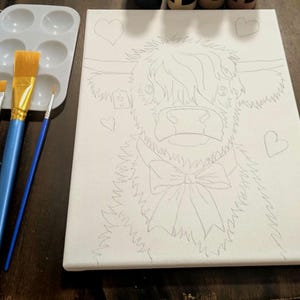 Highland Cow Paint Kit, DIY Art, Screen-Free Fun, Ages 5+ image 5