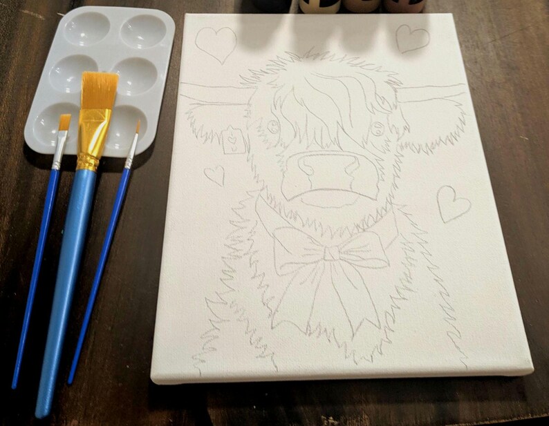 Highland Cow Paint Kit, DIY Art, Screen-Free Fun, Ages 5+ image 5