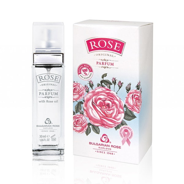 Bulgarian Natural Rose Perfume - Rose Original Parfum - Aromatic Fragrance - Long Lasting Freshness - Paraben Free - Unisex Rose Perfume