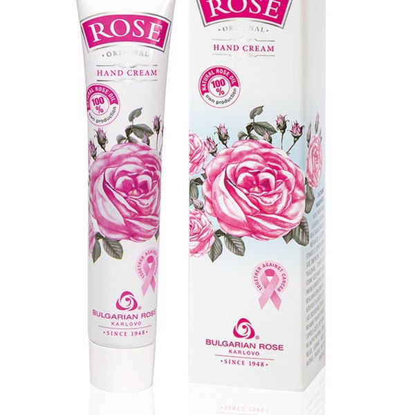 Bulgarian Rose Hand Cream with Natural Rose Oil