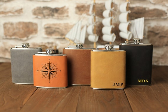 9 Personalized Flasks 8oz groomsmen Usher bestman bridesmaid gifts
