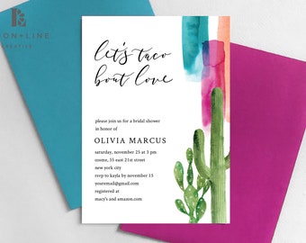 Convite para chá de panela Fiesta, convite para chá de panela Cactus, chá de panela mexicano, tema mexicano, taco, download instantâneo, para impressão, modelo