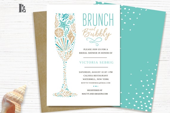 Starfish Recipe Card Bridal Shower Beach Printable Instant Download #111