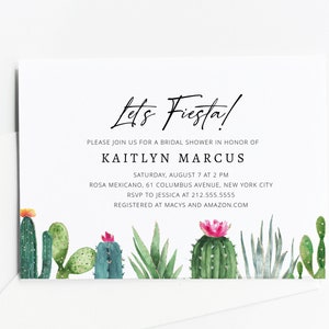 Fiesta Bridal Shower Invitation,Template, Fiesta Invite, Cactus Bridal Shower Invite, Editable, Taco Bout Love, Instant Download,Imprimible