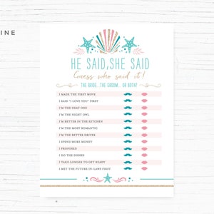Beach Bridal Shower Games, Beach Theme Games Bundle, Nautical Shower ...