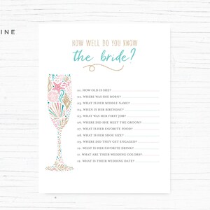 Beach Bridal Shower Games, Beach Theme Games Bundle, Nautical Shower ...