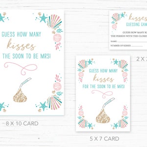 Beach Bridal Shower Games, How Many Kisses, Nautical Shower Games, Pink ...