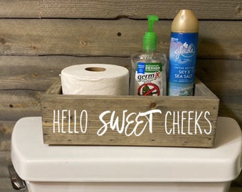 Large Rustic Bathroom Caddy, Storage Caddy, Apothecary Caddy, Toilet Caddy, Rack cabinet, Reclaimed Wood Box Organizer, Wood Box