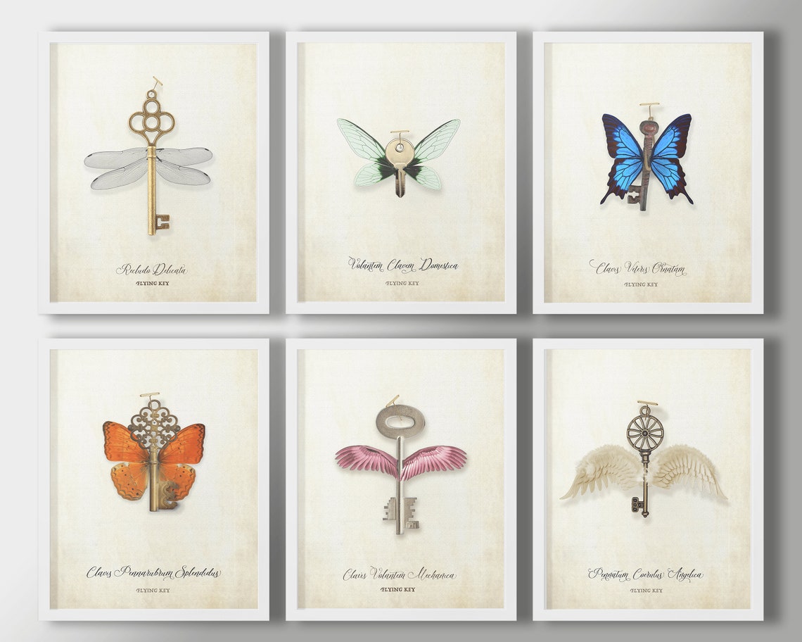 Harry Potter Flying Keys Printable set of 6 Magical Wizard Etsy