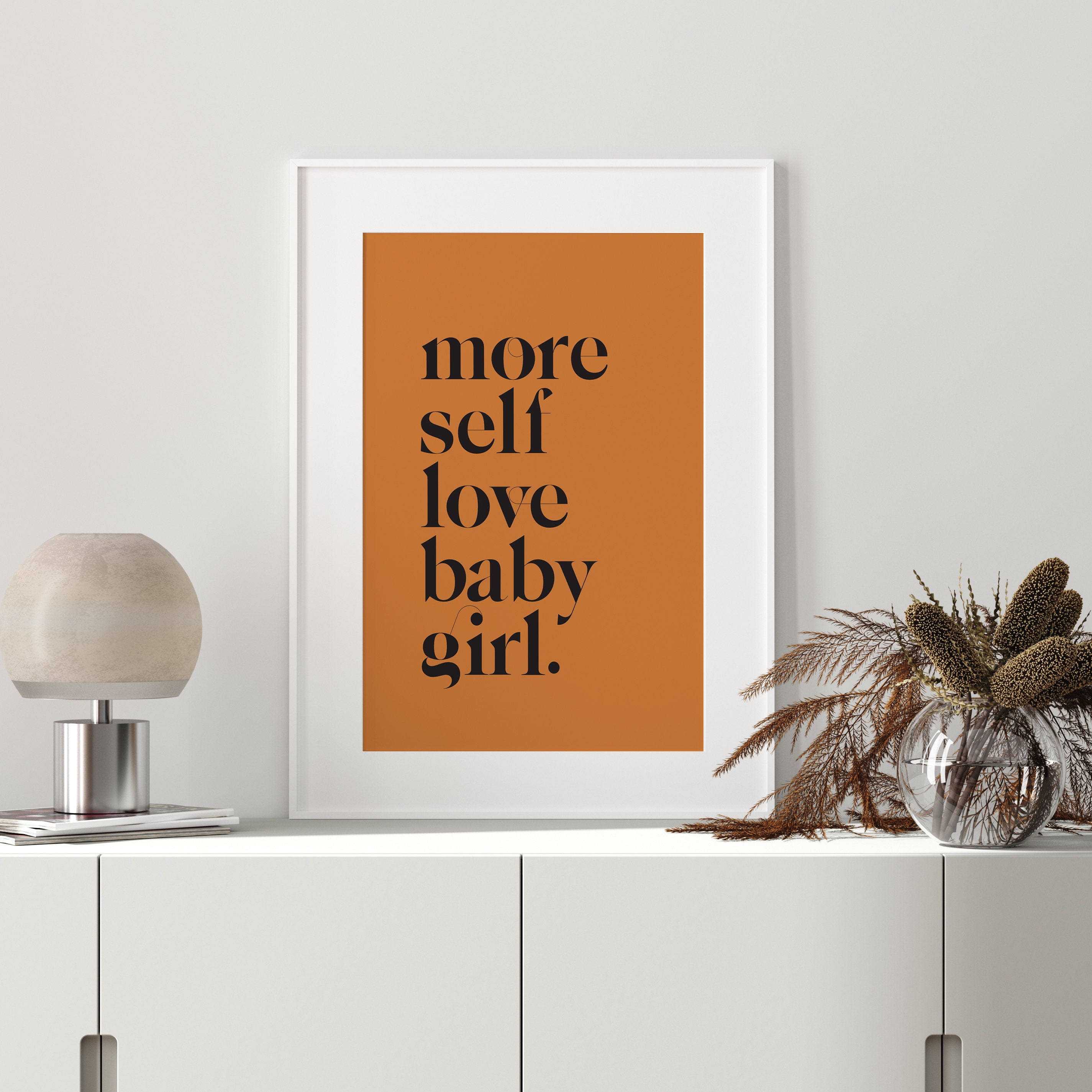 More Self Love Baby Girl Typography Poster Quotes Large Etsy UK
