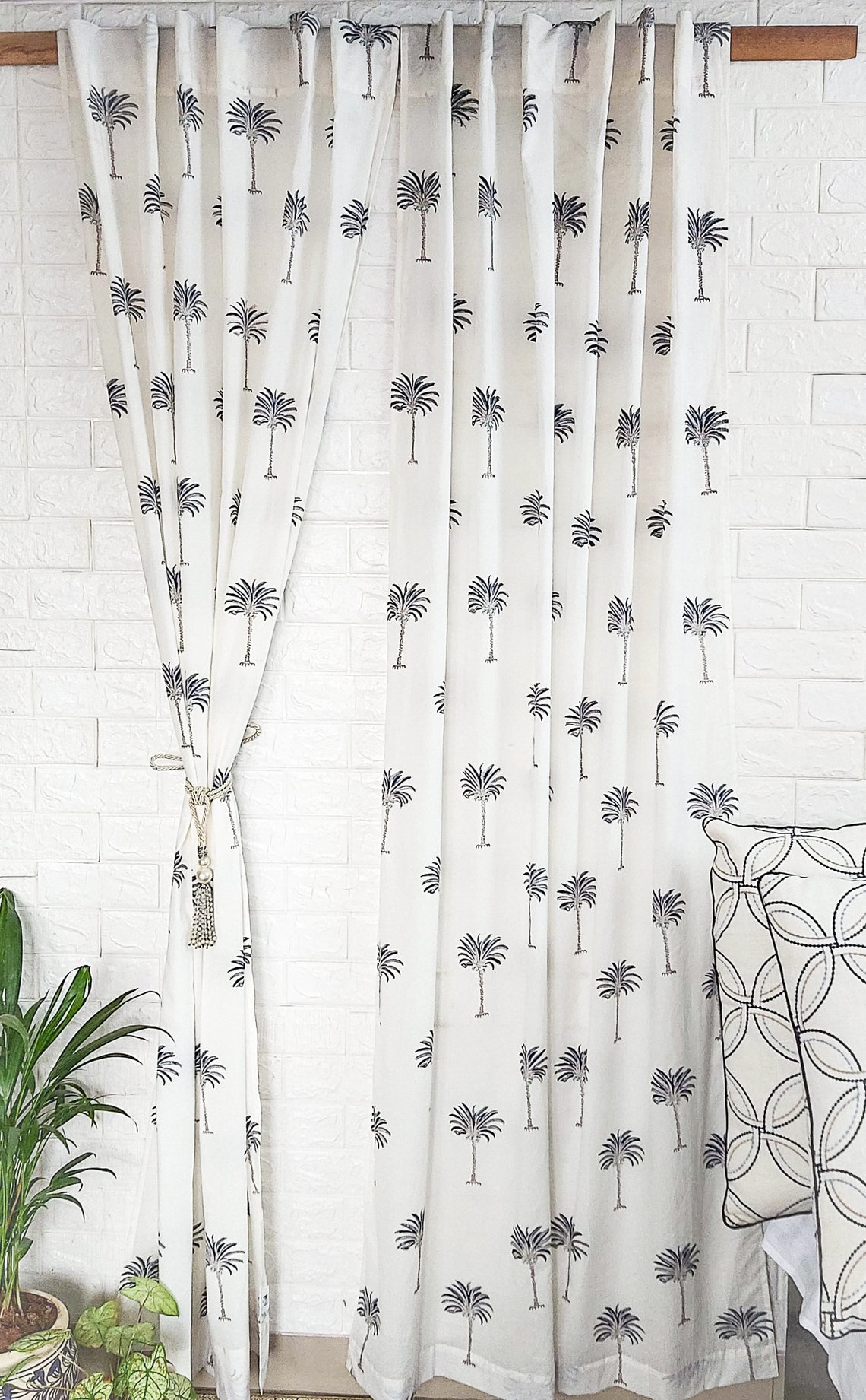 Palm Tree Print Curtains
