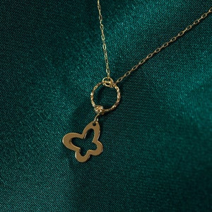 Dainty Butterfly Necklace, 14k Gold Butterfly Necklace for Women, Best friend Necklace Gift, Gold Necklace, Necklaces for women
