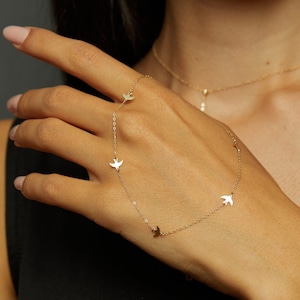 14k Gold Bird Necklace,Gold Necklaces for Women,Swallow Necklace, birthday gift, 14k solid gold ,Best gifts for her, Gifts for women