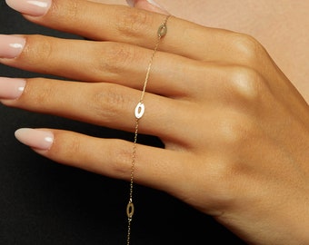 14k solid Gold Bracelet,Gold Chain Bracelet Women 14k,Charm Bracelet,14k gold jewelry,Best Gift for Her,Gold Bracelets for women