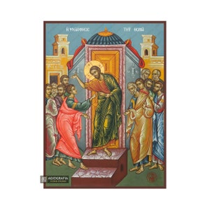 Assurance of Saint Apostle Thomas - Gold leaf background Christian Orthodox Icon
