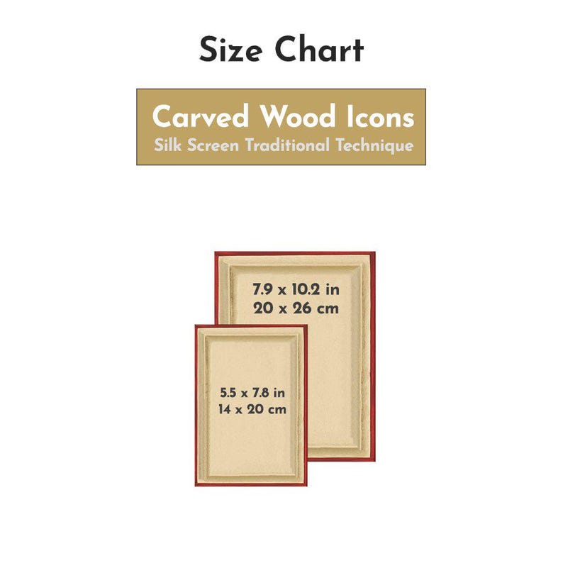 Pentecost - Gold Leaf Hand Carved Solid Pine Wood with Ageing Technique - Mounting point - Icon Case GIFT READY