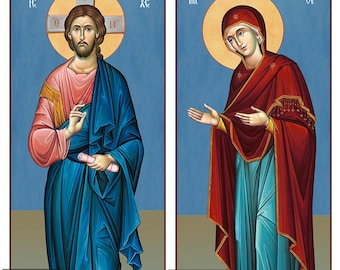 受難の聖母マリア（アモリントン）金箔背景のギリシャ正教会木製