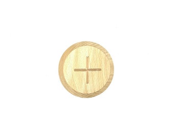 Set of 4 Holy Bread Small Seals - Each 8cm - Natural wood - Christian Orthodox Stamp - Traditional Orthodox Prosphora