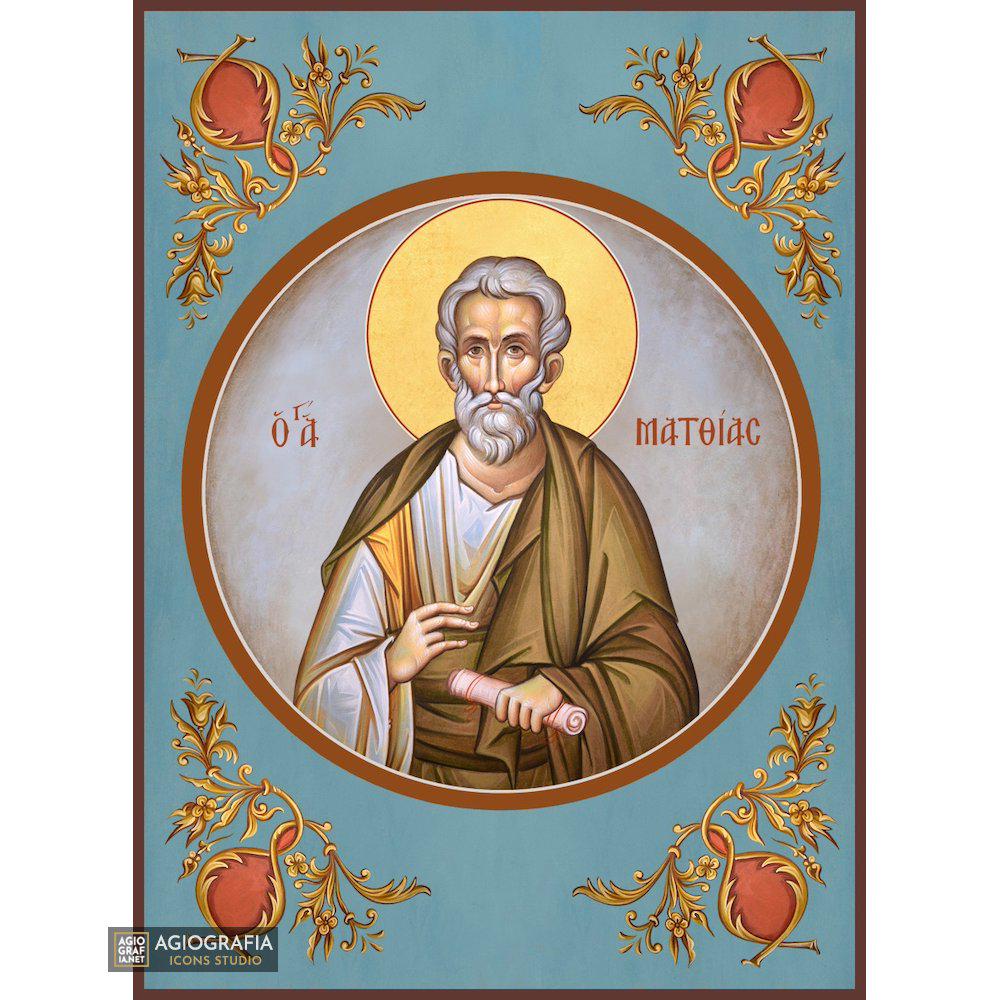 Saint Apostle Matthias - Gold Leaf Background Christian Orthodox Icon ...