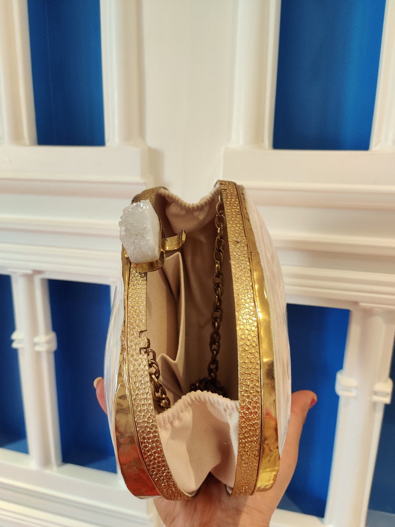 Shell Brass Clutch Extra Large Etsy