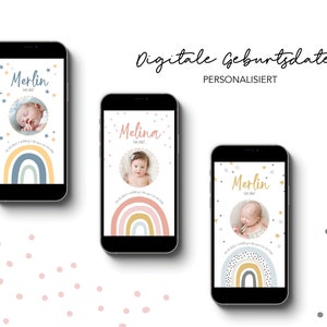 DIGITAL birth card baby birth • girl boy twins • personalized • thank you • baptism invitation