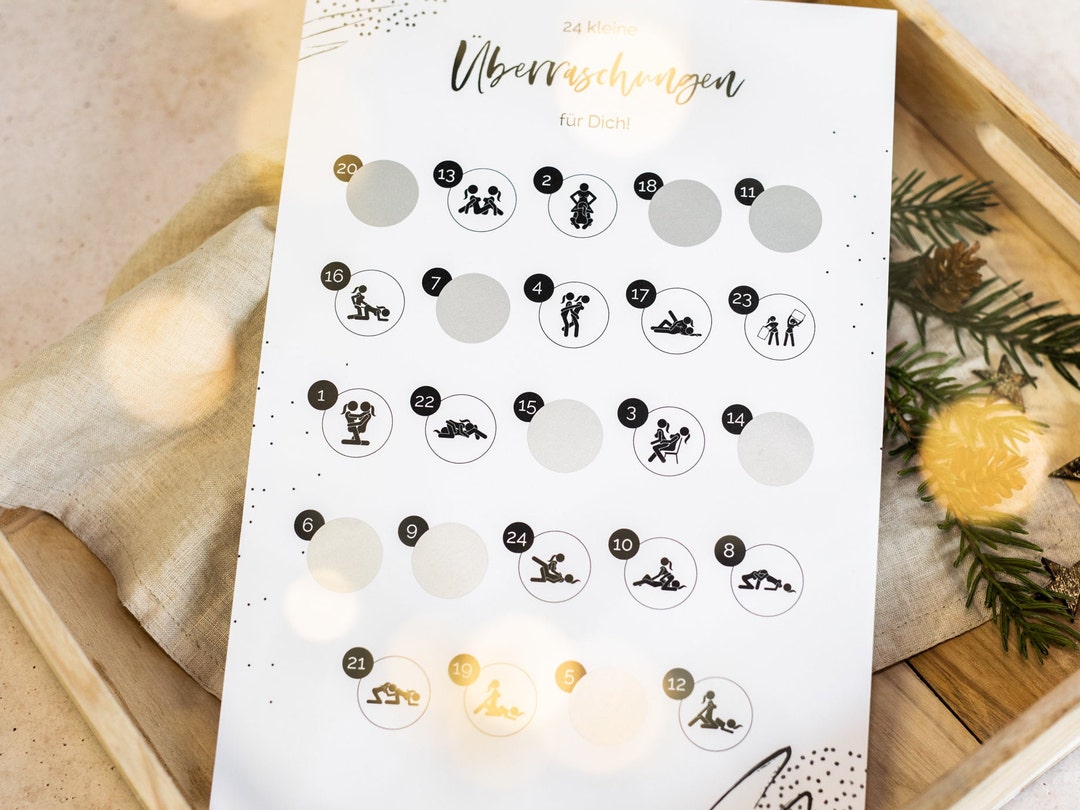 Advent Calendar Woman & Woman Sex Couple Kama Sutra Etsy