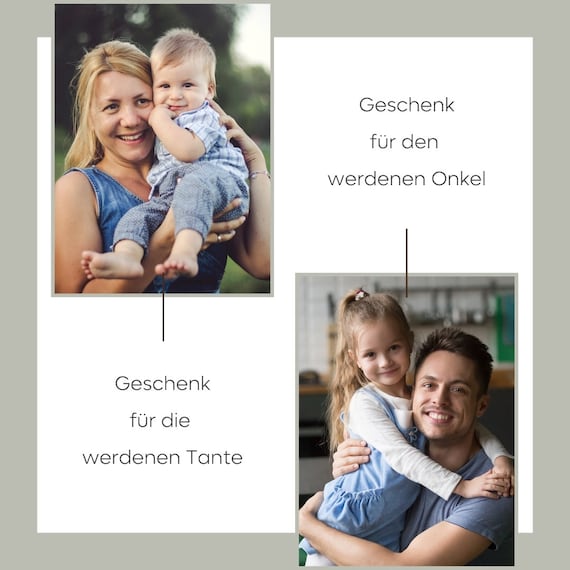 Schwangerschaftsverkündung Set Für Großeltern - Babysocken Mit Aufdruck, Karte & Trockenblumen