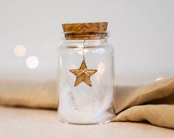 Memorial jar for stillborn children • Star jar • Keepsake gift • Stillborn children comfort gift gift idea condolence gift • TP 001