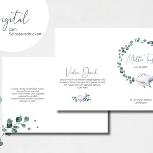DIGITAL Church booklet • Baptism cover • Baptism booklet • Whale • Girl Boy • A4 personalized PDF