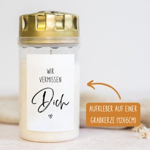 Stickers for grave candles • Mom Dad Grandma Grandpa Star Child • Grave light candle • Grave decoration stickers • Condolence gift funeral • AG 041c image 3