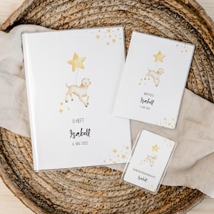 Set U-Heft und Impfpass personalisiert • Lamm • Geschenk zur Geburt • Geschenkidee für Babys • Schutzhülle mit Namen • UH 0093