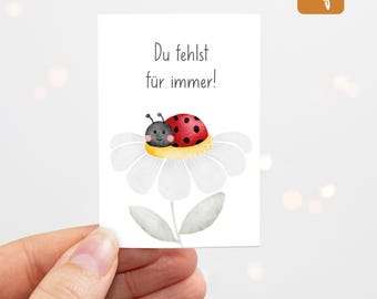 Aufkleber für Grabkerze • Marienkäfer • Sternenkind • Grablicht Kerze • Grabschmuck Sticker Beileidsgeschenk • Beerdigung • AG 042g