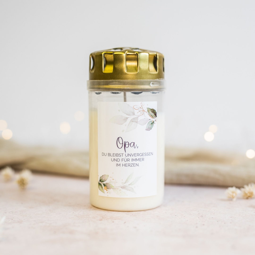 Grandpa Grave Candle Grandparents Grave Light Cemetery Etsy