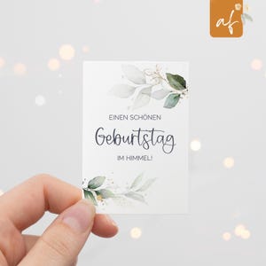 Aufkleber für Grabkerze • Grablicht Kerze Friedhof • Geburtstag Himmelsgeburtstag • Grabschmuck Sticker • Beileidsgeschenk • AG 050