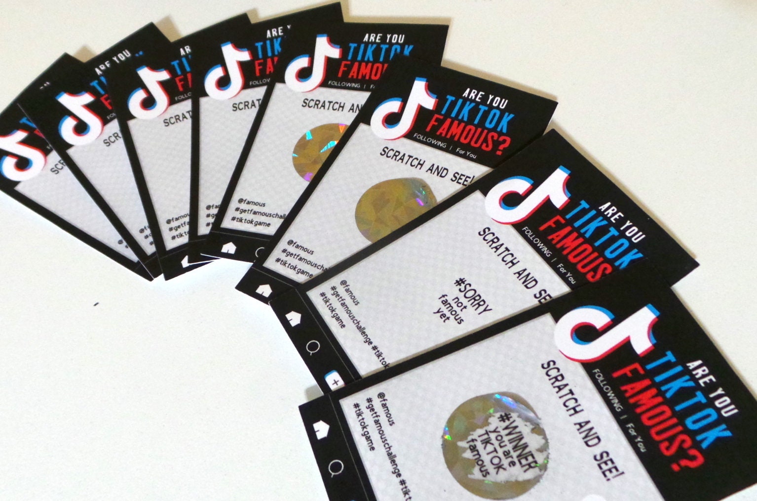 Scratch & Win Party Game 12 cards TIK TOK inspired birthday Etsy