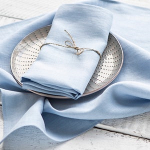 Cloth napkins bulk, blue linen napkins, linen napkins, linen napkins set, wedding cocktail napkins, cloth napkins set, large unpaper napkins