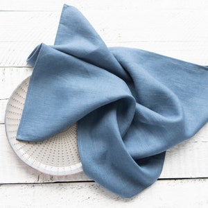 Cloth napkins bulk, blue linen napkins, linen napkins, linen napkins set, wedding cocktail napkins, cloth napkins set, large unpaper napkins
