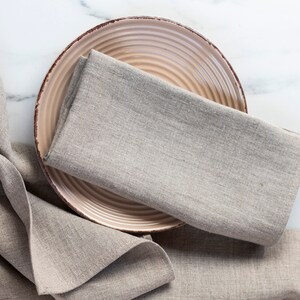 Softened natural linen dinner napkins bulk for party table decor Linen napkins set