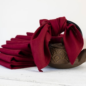 Tovaglioli bordeaux Tovaglioli in tessuto di lino per la decorazione della tavola da pranzo Tovaglioli in tessuto alla rinfusa Zero sprechi Molti colori disponibili