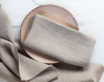 Softened natural linen dinner napkins bulk for party table decor Linen napkins set