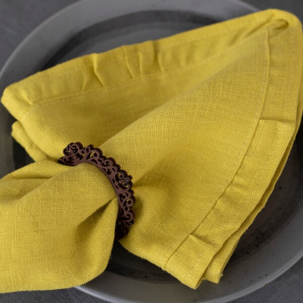 Lemon Yellow Napkins Etsy