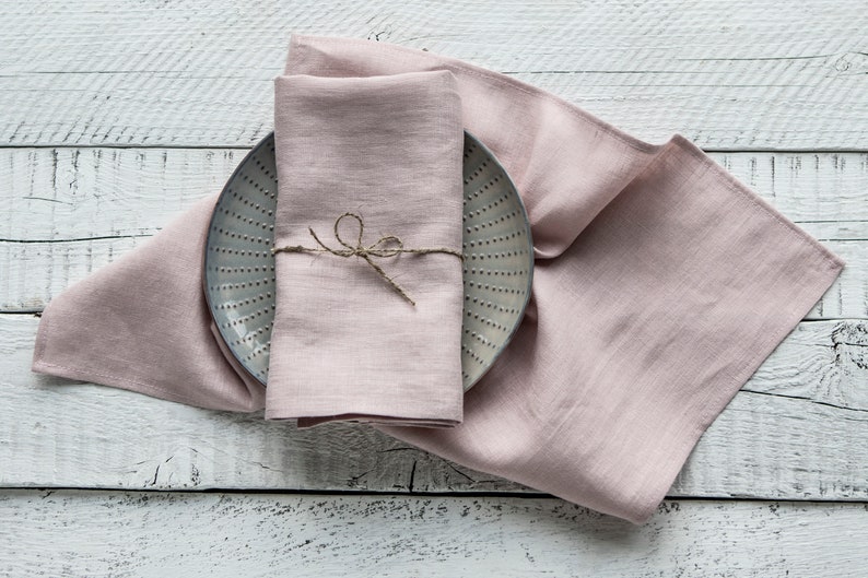 Cloth Napkins Bulk Blush Pink Napkins Linen Napkins Set Etsy
