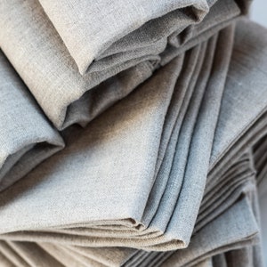 Gray napkins Natural linen cloth napkins bulk Wedding napkins for table decor Napkins bulk Large unpaper napkins Embroider napkin available image 8