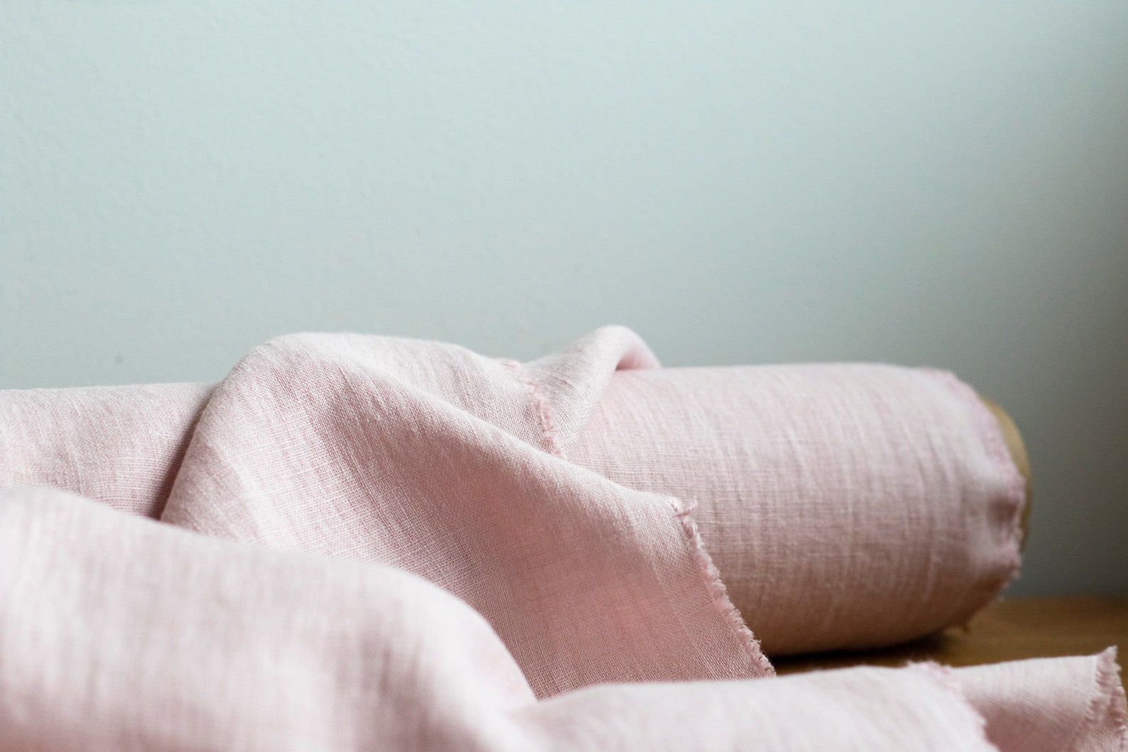 Blush Pink Linen Fabric by the Yard Pure 100 Linen Washed Etsy