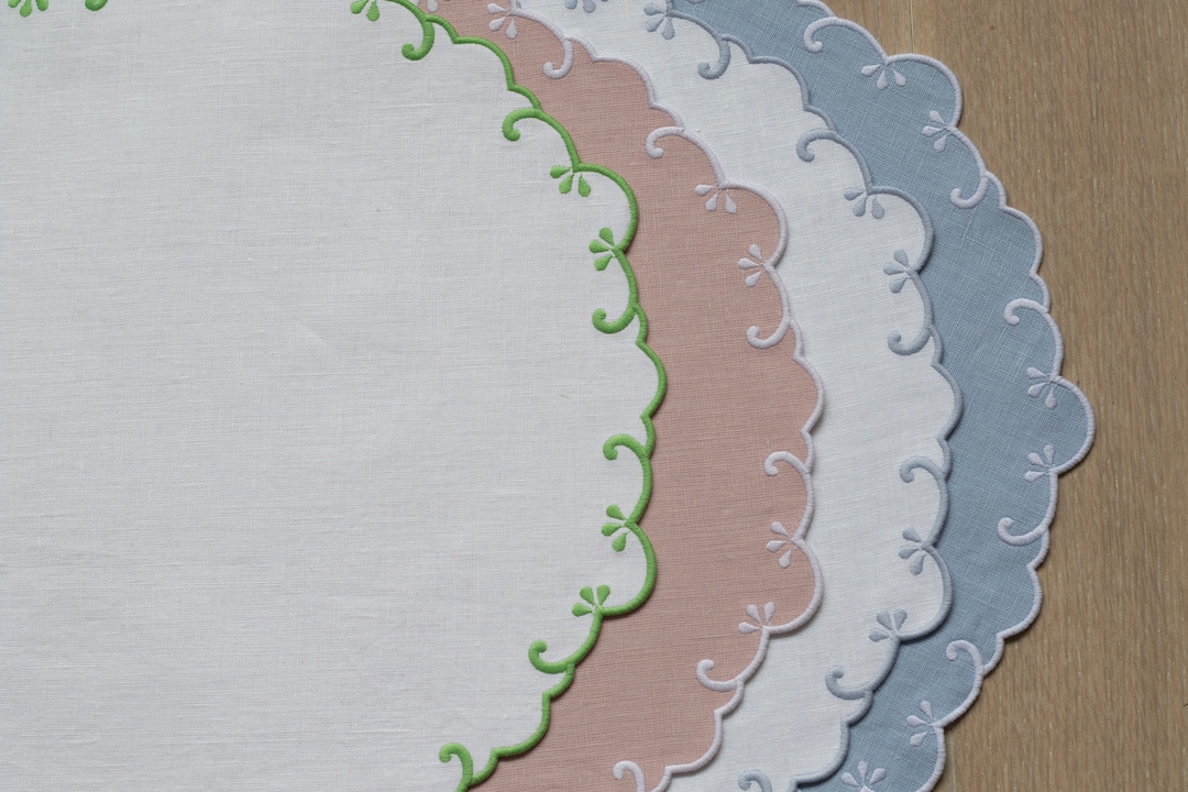 Toile De Jouy Placemats , Patterned Table Cloth, Placemats Sets