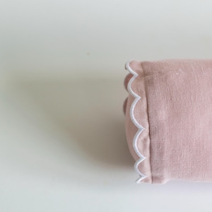 Scallop Baby Pillowcase - Blush