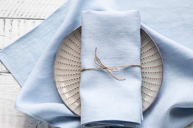 Small Cloth Napkins Bulk Blue Linen Napkins Linen Napkins Etsy Canada