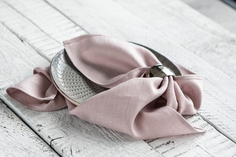 Cloth napkins bulk blush pink napkins linen napkins set Etsy