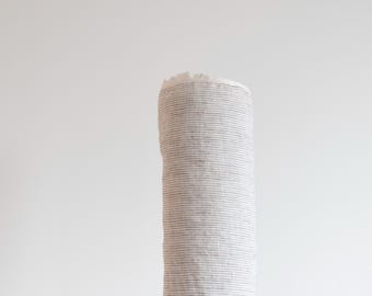 Striped Washed Linen Fabric, Soft Natural Linen 220gsm, Sewing Projects